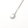 قلادة عتيقة للنساء S925 Sterling Silver Moon Simple قلادة الهيب هوب على غرار سلسلة الترقوة الباردة ملحقات عيد ميلاد المجوهرات الشرير