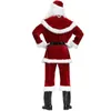 Tema Costume Plus Size Deluxe Velluto Adulti Natale Cosplay Coppia Abiti Babbo Natale Fancy Dress Xmas Uniform Suit For Men Women 220915