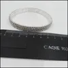 Cavigliere 1-4 Row Bling Sparkly Crystal strass cavigliere elastiche sexy per le donne estate fatta a mano a piedi nudi braccialetto catena nuziale matrimonio Dh5Rf