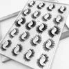 Multilayer Thick 20 Pairs False Eyelashes Set Naturally Soft and Delicate Hand Made Reusable Curly Fakse Lashes Extensions Messy Crisscross Sliver Laser Packing