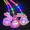Christmas Halloween Cartoon Flash Portable Starry Sky Flamingo Rabbit Ball Lantern LED Toy Glowing