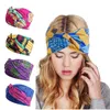 African Stampato Twist Head Women Women Elastic Cap Cand Yoga Fitness Sports Outdoor Heads Outdoor Wide Stretch Makeup Capone Banda per capelli