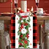 Christmas Decorations Table Runner Merry Decoration For Home Tablecloth Cover Xmas Ornament Navidad Noel Gifts Year Party 2023