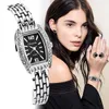 Vrouwen zilveren armband Watch Quartz Fashion Watches Girl Ladies PolsWatch Luxe roestvrij staal Mujer Relojes Satti