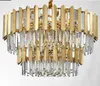 Modern Round Crystal Chandelier Lighting Luxury Pendant Light for Dinning Living Room Kitchen Island Light Gold Lamp Villa