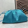 Beutel Wolke Handtasche Diamanten Geldbörse Umhängetaschen Umhängetasche Einfarbige Clutch-Geldbörsen Magnetverschluss Lederfutter Dinner Sponge Handtasche