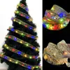 Christmas Decorations 1 2 4 5 10M LED Ribbon Lights Decoration Tree Ornaments For Home Bows String Navidad Year 220914