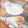 Gants De Nettoyage Blanc Gants En Fibre De Bambou Pour Laver La Vaisselle Cuisine Nettoyage Ménage Durable Réutilisable Drop Delivery 2021 Maison Jardin Dhceb