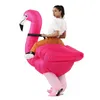 FLAMINGO Costume inflável Christms Mascot Role-playing para mulheres adultos crianças Halloween Cartoon Prop Rouping para festa