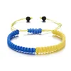 Braccialetti con ciondoli Semplice braccialetto intrecciato a mano con filo giallo blu Creativo fatto a mano Ucraina Corda per uomo Donna Bracciale gioielli259Q