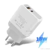 iPhone Samsung 빠른 충전 벽 충전기 어댑터 빠른 충전기 USB 유형 C 휴대폰 듀얼 포트 QC3.0 PD 18W EU UK US 플러그