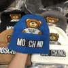 mosc 모자 남자와 여자 겨울 귀여운 곰 모자 모자 남자 한국판 트렌드 편지 니트 모자 따뜻한 풀오버
