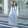 Kleding Sets Japanse schooluniform pak vrouwelijk meisje British College Wind Sailor Set senior high graduation po student Wear H2424