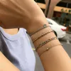 Retro Einfache Runde Pailletten Anhänger Armband Weibliche Persönlichkeit Kreative Gold Farbe Metall Armbänder Mädchen Mode Schmuck Geschenk