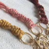 Porte-clés en macramé, lanière tressée, griffe de homard, style Boho, accessoires, cadeau pour enseignant, vente en gros