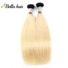Blonde Ombre-Haarbündel mit Spitzen-Frontal, 13 x 4 brasilianisches reines Haar, seidige gerade Doppelschuss-Erweiterungen, Tressen, 1b/#613