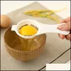 Utensili per uova 13X6Cm Separatore di tuorlo d'uovo in plastica bianca Cucina Gadget da cucina Setaccio Strumento Divisore Novità Strumenti Drop Delivery 2021 Home Gar Dhxbe
