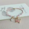 Brin fait à la main réglable papillon tissé corde Bracelet mode perlé amitié pour femmes filles fête d'anniversaire faveurs