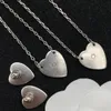 Stylish Love Pendant Necklaces Peach Heart Silver Earrings Women Letters Steel Stamps Bracelet Jewelry Sets With Box