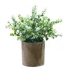 Dekorative Blumen 1PC K￼nstliche Pflanzen Topf Bonsai Gr￼ne Gypsophila Gef￤lschte Ornamente f￼r die Hausgartenparty El Dekoration