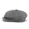 Berretti Berretto Cappelli Per Le Donne Casual Retro Cappello Ottagonale Strada Tenere Al Caldo Autunno Inverno Pittore 2022 Gorros Invierno Mujer