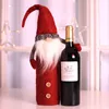 Decoração de Natal Gnomos Tampa de garrafa de vinho Handmade sueco tomte gnomos de Santa Claus Botty Toppers Bags Decorações de casa de férias 2027 E3