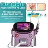 Portabel RF -utrustning Pico Second ND YAG Tattoo Borttagningsmaskin med 1064Nm och 532Nm Diod Laser Machine