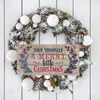 Kerstdecoraties Merry Hanging Sign Tree Ornament Santa Claus HOUTEN PLAQUE HANDER VOOR HUIS DEUR JAAR Kerstkrans Decor 220914