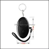 Keychains 130db Forma de huevo Ata￱o Alarma de llavero Personalizar la linterna personal Safty Chain Charm CAR CAR Keychainshop DHC0R