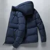 メンズダウンパーカス高品質の冬用ジャケットメンは温かい長いフード付きコートソリッドマンズジャケットファーザーギフトアウトウェアジャケタジャケットストップ