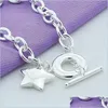 Link Chain 925 Sterling Sier Star to Buckle Charm Bracelets for Women Fashion Consigning Jewelry 1271 T2 Drop Del Dhrpf