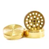 Smoking Accessories Metal grinder with 4 layers of gold coin pattern 40mm Manual smoke grinder