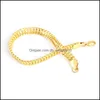 Charm Bracelets Charm Bracelets Elegant /Black/ For Men Women 7Mm Titanium Steel Curb Cuban Link Chain Party Jewelry Gift 3362 Q2 Dro Dh6X7