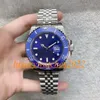 U1F Factory Mens 시계 40mm 116610 스테인레스 스틸 세라믹 베젤 자동 이동 기계식 사파이어 유리 발광 손목 시계