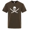 Magliette da uomo pirateskull thirt thirt maschio t-shirt cotone hip hop hop vestiti per tee tops casual