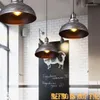 Lampy wiszące Kreatywne Lede27 kutego żelaza pojedyncze lampy garnka retro w stylu Industrial Restaurant Shop Cafe Bar lampa wisząca lampa