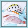 Pencil Bags Super Imitation Sea Fish Pencil Case Kids Statonery Pencilcase Pen Bag Novelty Gifts Creative Fabric School Supplies Drop Dhqsi