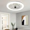 20 inç düşük profilli tavan fanlar uzaktan kumandalı ışık 360 derece döner yatak odası fan lambaları yatak odası oturma odası için