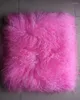 Pillow Real Pink Mongolian Fur Covers Decorative Pillows Cover Sofa S Home Decor Christmas