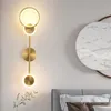 Moderna lampada da parete a led applique dorate illuminazione soggiorno camera da letto comodino ristorante nordico cucina sfondo decorazione applique da parete