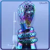 Gaminahs Protbale Cobra Bong Glass Water Pipe Rainbow Color Small Bongs avec bol de bol de bol de 14 mm Bubbler