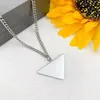 mens chains designer necklace for womens silver gold chain luxury punk hip hop jewellery charm fashion black inverted triangle pendant necklace