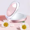 Espelhos compactos LED LED Luminous Small Mirror Feminino Clamshell dobrável