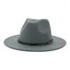 Berets Hat Fedoras Hats for Women Men Insisex ، شعرت بالملحقات الملحقات الصلبة حزامًا غير رسمي أزياء شتاء فيدورا Sombreros de Mujer