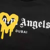 Camisetas masculinas Camisas masculinas femininas Palm Angle Designers Shirt Love Heart Graffiti Spray Carta Manga Curta Solta Homens Mulheres - camisa