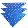 Vêtements pour chiens Bandanas pour chiens Drapeau américain Écharpes Fête de l'indépendance Bavoirs à double couche Accessoires de costume pour animaux de compagnie Pour chiens de taille moyenne Drop D Dhaih