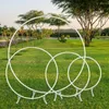 Party Decoration Round Wedding Props Birthday Wrought Iron Arch Background Lawn Artificial Flower Frame