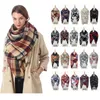 Foulards à carreaux Gland Vérifier Foulard Carré Marque De Marque Classique Tartan Wraps Mode Surdimensionné Châle Écharpe D'hiver Col En Treillis Automne Cachemire Foulard