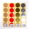 Present Wrap 100st/Pack Gold/Silver/Kraft/Red Round Stikcers With Gear Edge 45mm Blank Label Stickers Circle