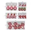 Décorations de Noël Ornement d'arbre Lollipop Elk Ice Cream Santa Bonhomme de neige Forme Boules Pendentif en plastique pour la maison Holiday Party Decor 220914